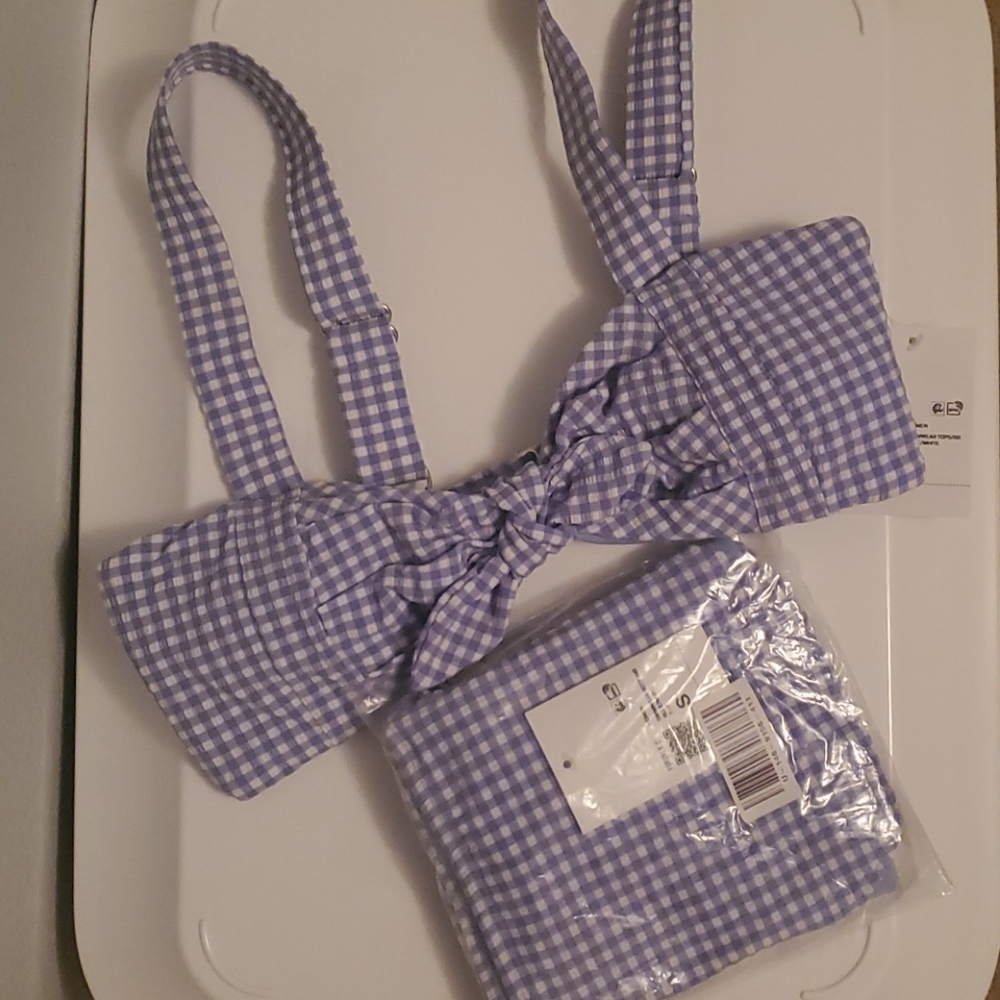 NWT Forever 21 Gingham 2 peice bathing suit - Picture 7 of 10